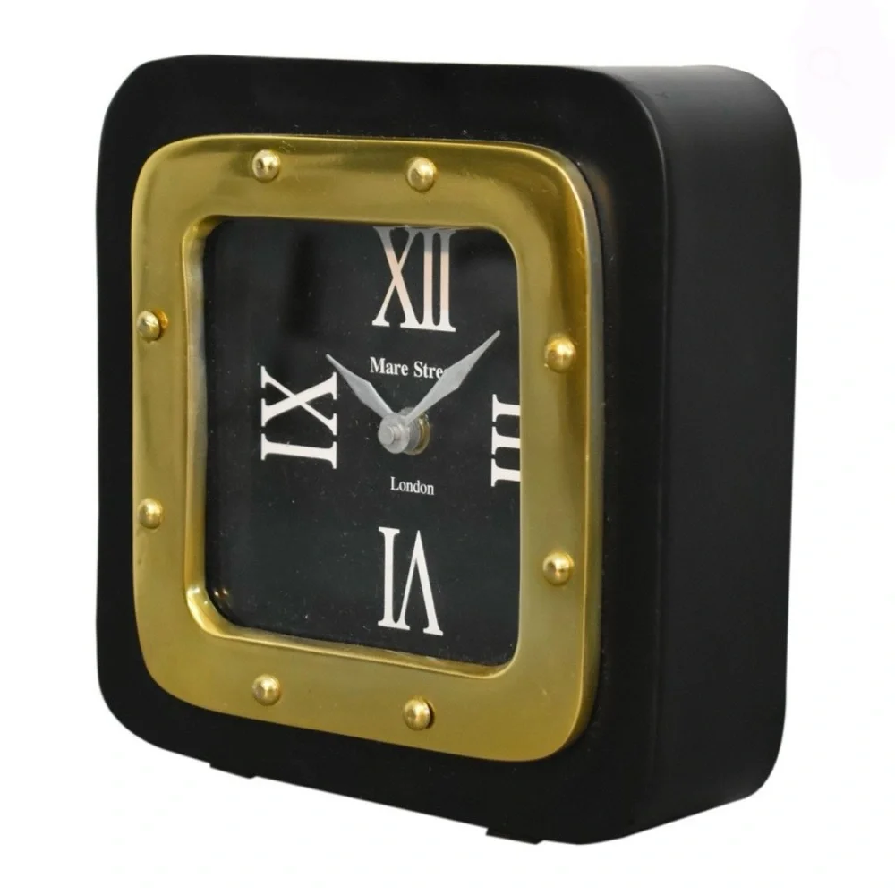 MARE STREET-London Retro Table Metal Clock Classic Design Desktop #01102510